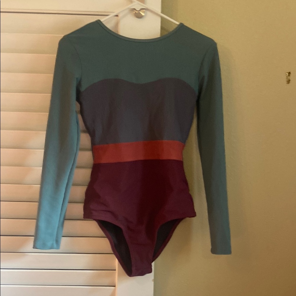 Colorblock Long Sleeve Bodysuit